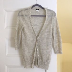 Grey J Crew Cardigan